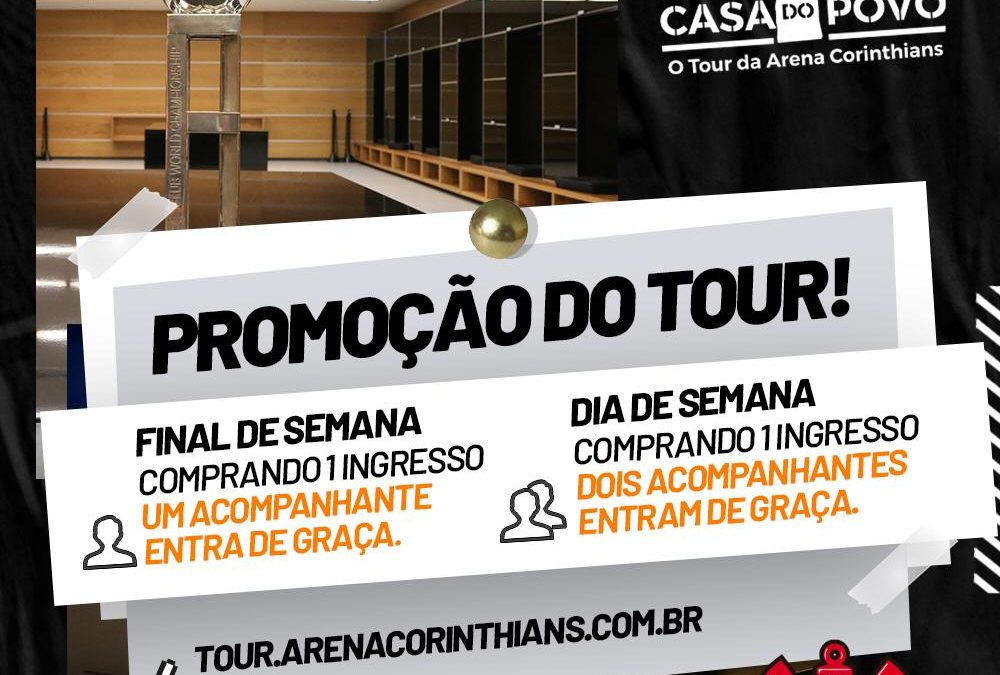 Após sucesso de promoção de aniversário, tour da Arena Corinthians lança nova ação de ingressos